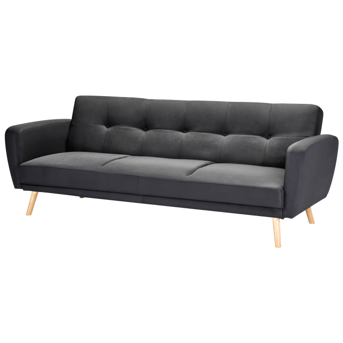 Canapea extensibilă cu 3 locuri FLORLI  Negru [4]