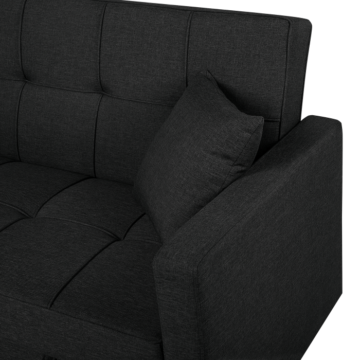 3-Seater Sofa Bed GLOMMA Black [8]