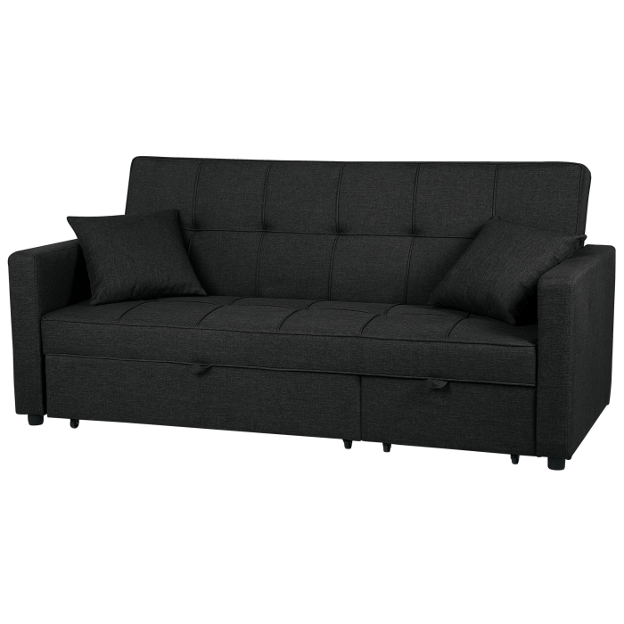 3-Seater Sofa Bed GLOMMA Black [4]