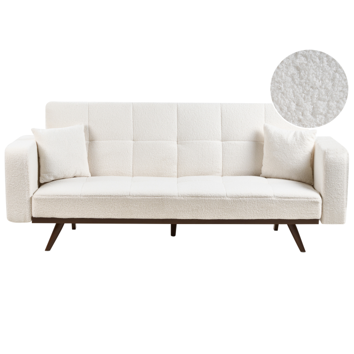 3-Seater Sofa HJULBY Boucle Off-White [2]