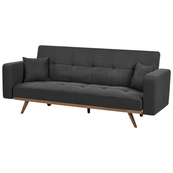 Canapea extensibilă cu 3 locuri HJULBY Negru [4]