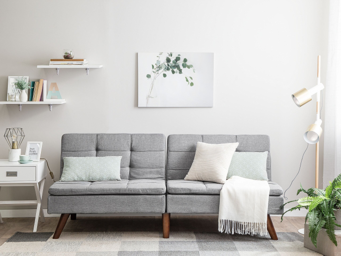 Canapea extensibilă cu 3 locuri RONNE  Gri deschis [1]