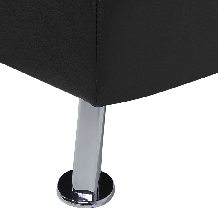 Canapea extensibilă cu 3 locuri ROXEN Piele ecologică Negru [8]