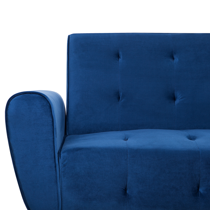 Canapea extensibilă cu 3 locuri SELNES Catifea Bleumarin [6]