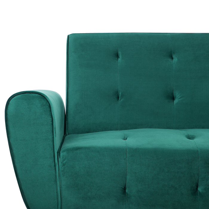 Canapea extensibilă cu 3 locuri SELNES Catifea Verde smarald [7]