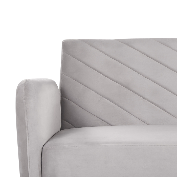 3-seater sofa SENJA Velvet Light Grey [7]