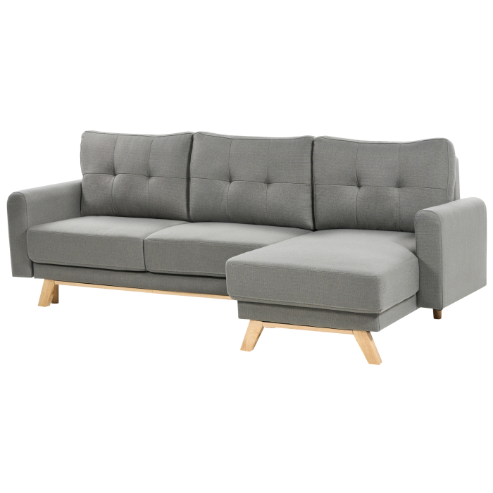 3-Seater Sofa Bed SIRO Grey with Storage Left [4]