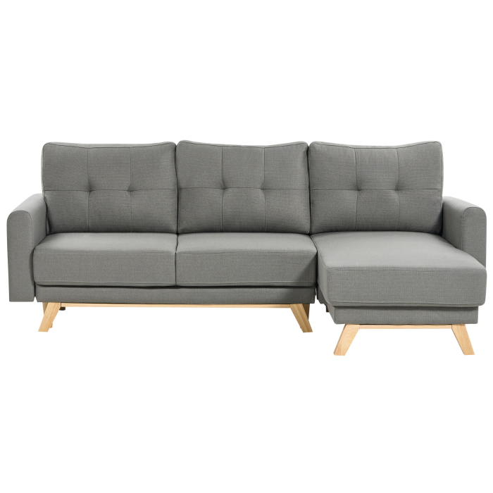 3-Seater Sofa Bed SIRO Grey with Storage Left [2]