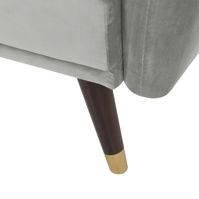 Canapea extensibilă cu 3 locuri VIMMERBY Catifea Gri deschis [9]