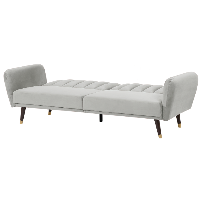 Canapea extensibilă cu 3 locuri VIMMERBY Catifea Gri deschis [5]