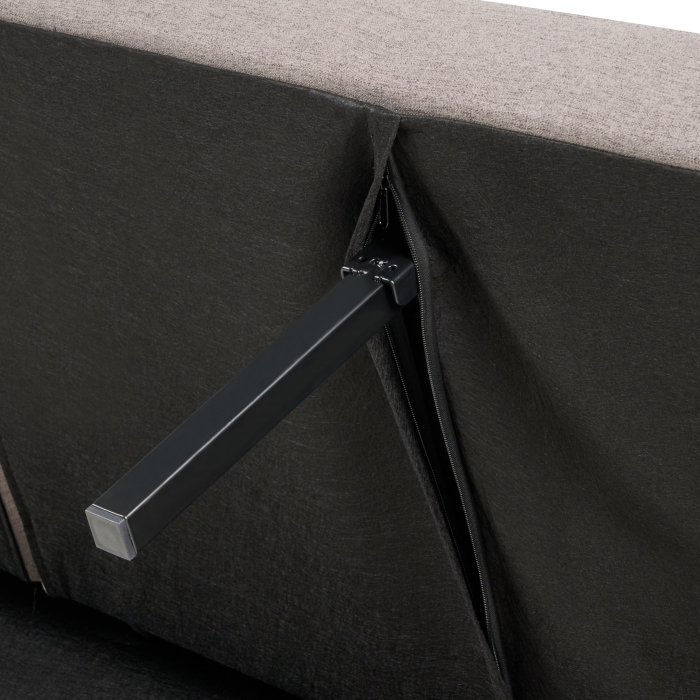 Canapea extensibilă cu 3 locuri VIMMERBY  Maro deschis [10]