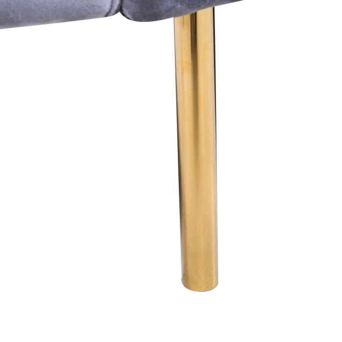 3-seater sofa bed VISNES Grey velvet [7]