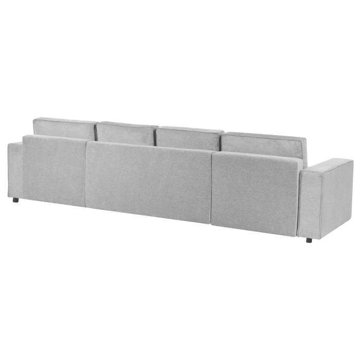 U-shaped sofa bed with VATNE 4-seater Light Grey with storage [6]