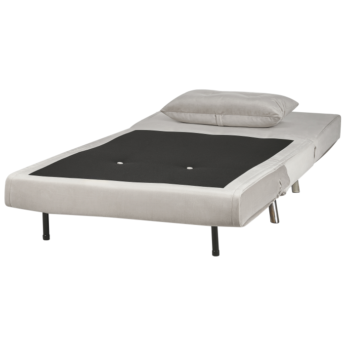 Single sofa bed FARRIS Velvet Light Grey [7]