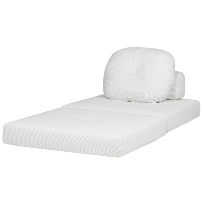 Canapea extensibilă single OLDEN Velur Alb-murdar [6]