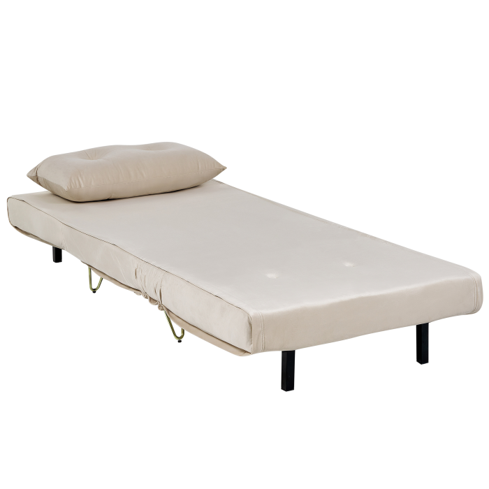 Canapea extensibilă single VESTFOLD Catifea Bej [5]