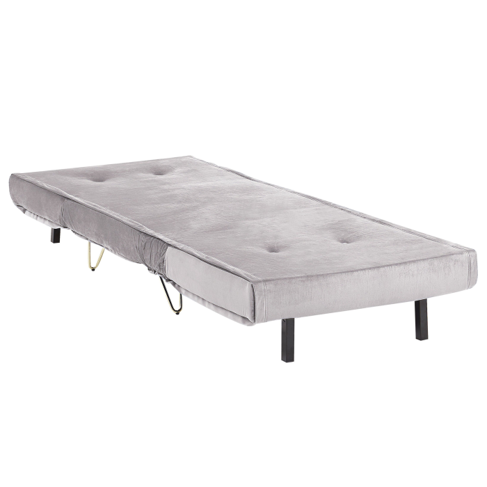 Single sofa bed VESTFOLD Velvet Grey [7]