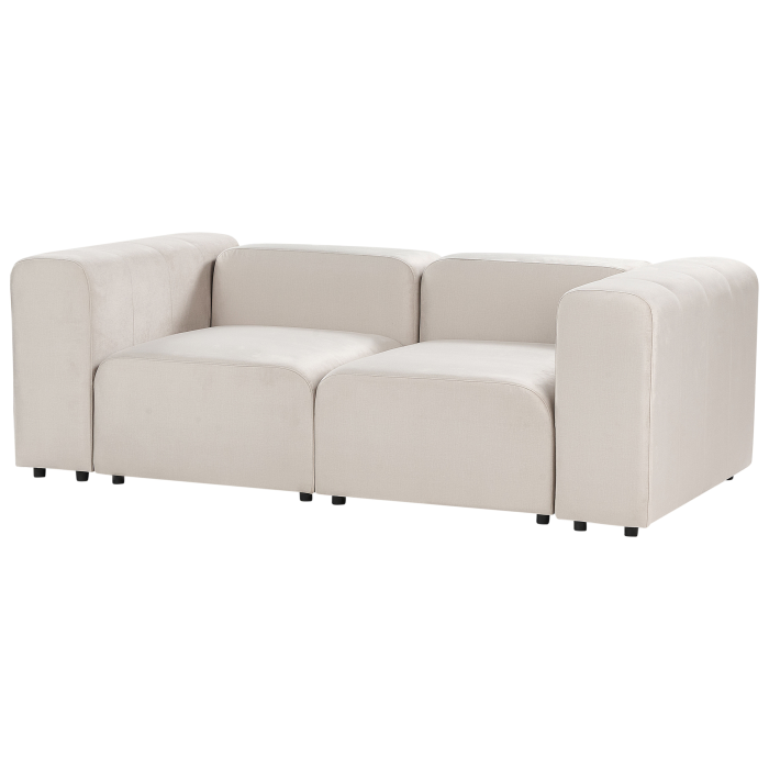 Canapea modulară cu 2 locuri FALSTERBO Catifea Bej [4]