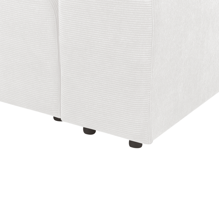 Canapea modulară cu 2 locuri FALSTERBO Velur Alb-murdar [10]