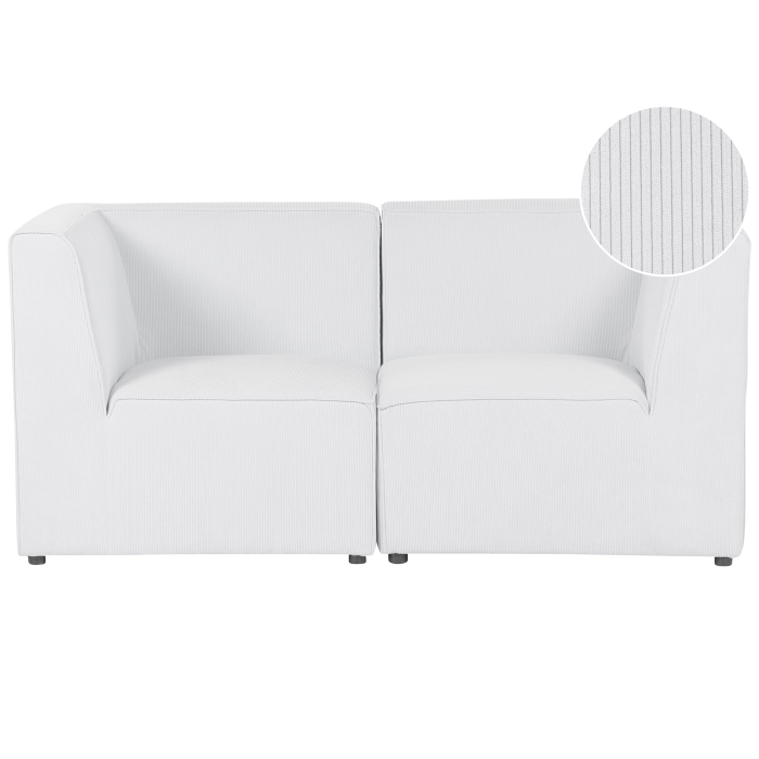 LEMVIG 2-seater modular sofa Off-white velour [2]
