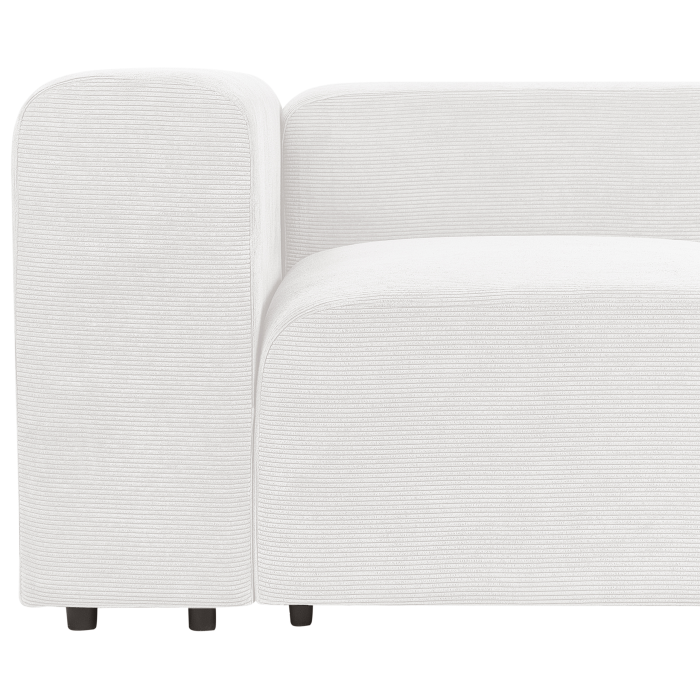 Canapea modulară cu 3 locuri FALSTERBO Velur Alb-murdar [9]