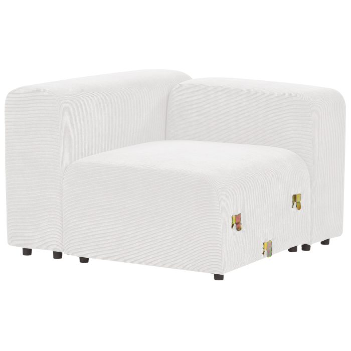 Canapea modulară cu 3 locuri FALSTERBO Velur Alb-murdar [7]