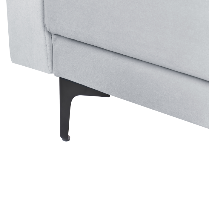 5-seater modular U-shaped sofa ABERDEEN Velvet Light grey [7]