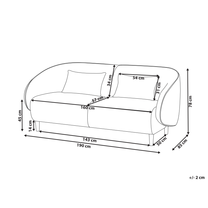 Canapea UMEA  Bej deschis [3]