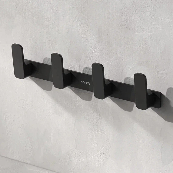 Set 4 cârlige AM.PM Func A8F35922 din oțel inoxidabil, negru mat [2]