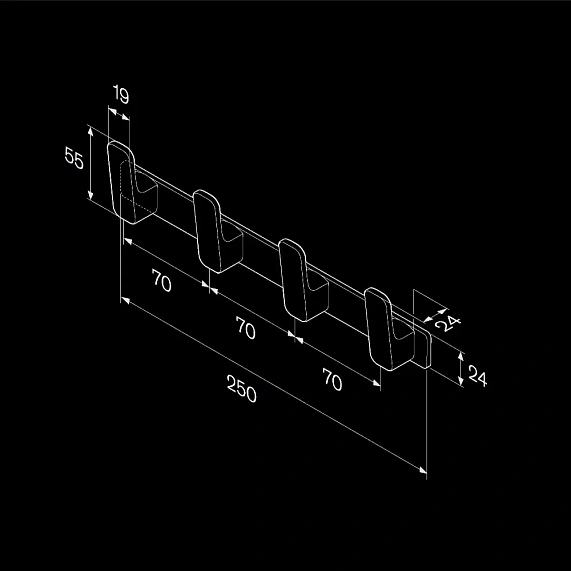 Set 4 cârlige AM.PM Func A8F35922 din oțel inoxidabil, negru mat [3]