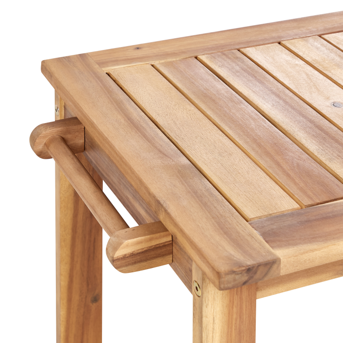 Carucior de grădină pentru băuturi SASSARI II Lemn de acacia certificat Maro deschis [6]