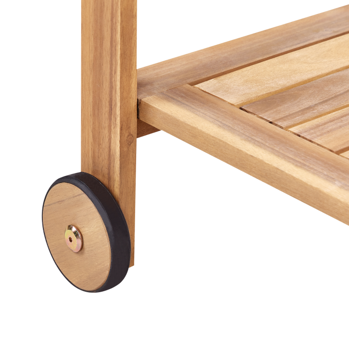 Carucior de grădină pentru băuturi SASSARI II Lemn de acacia certificat Maro deschis [8]