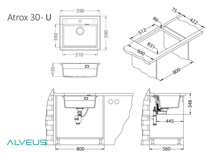Composite sink Atrox 30 [2]