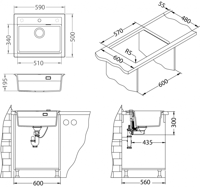Composite sink Atrox 30 [3]