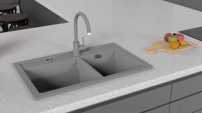 Composite sink Atrox 50 grey [3]
