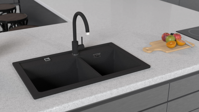 Composite sink Atrox 50 black [8]