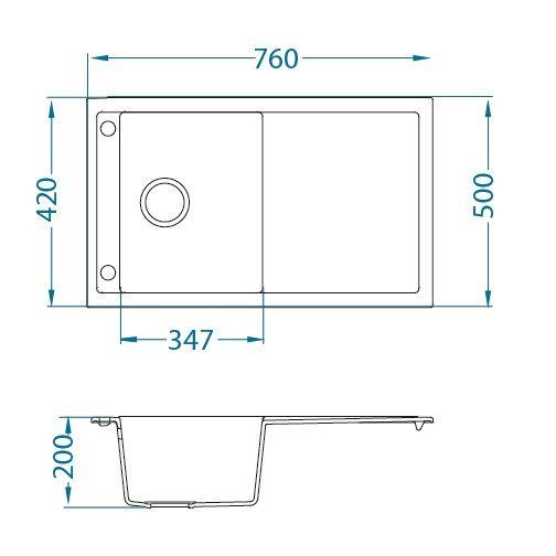 Chiuveta compozit Formic 30 Alb [6]