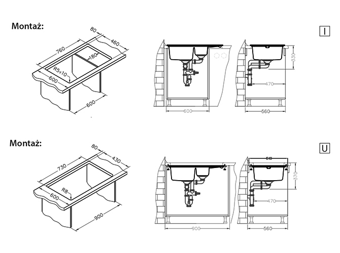 Composite sink Intermezzo 70 [5]