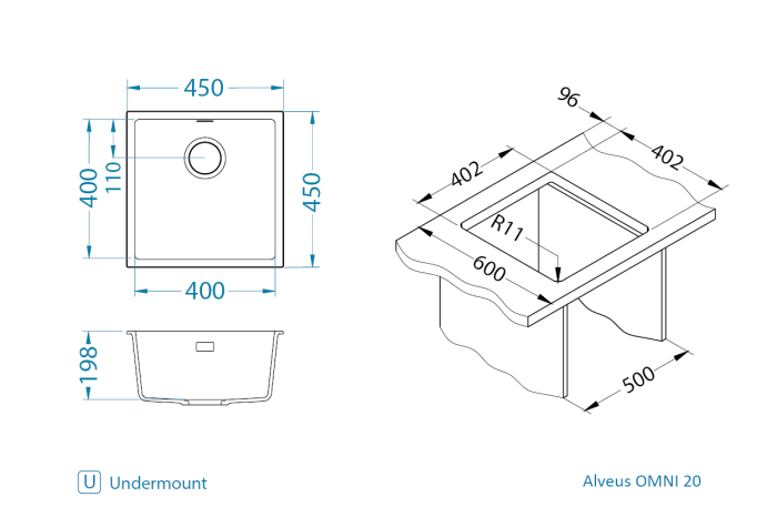 Chiuveta compozit Omni 20 [7]