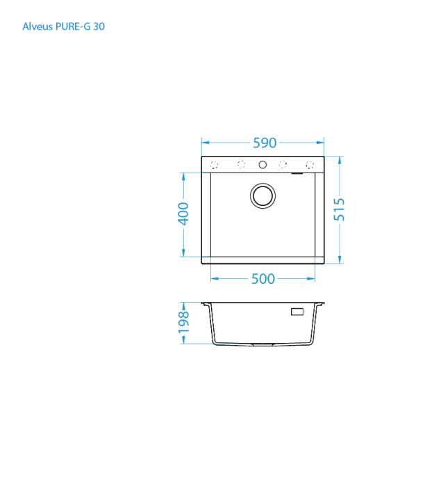 Chiuveta compozit PURE-G 30 [3]