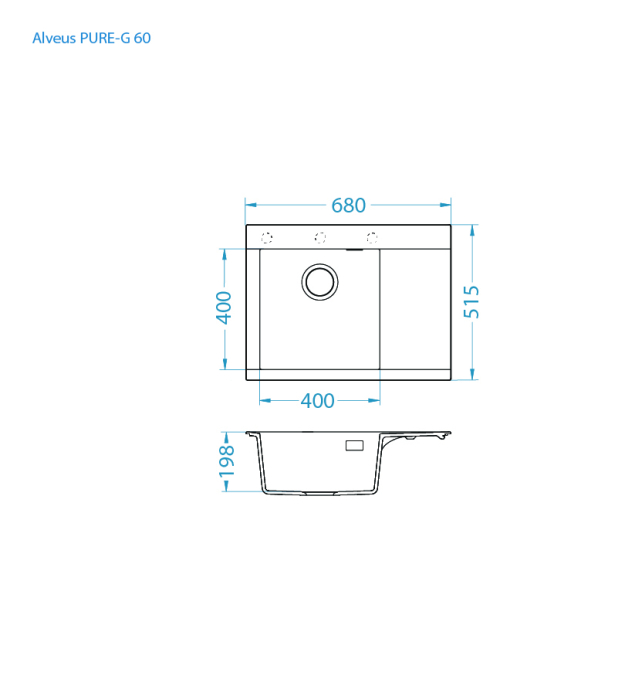 PURE-G composite sink 60 RIGHT [6]