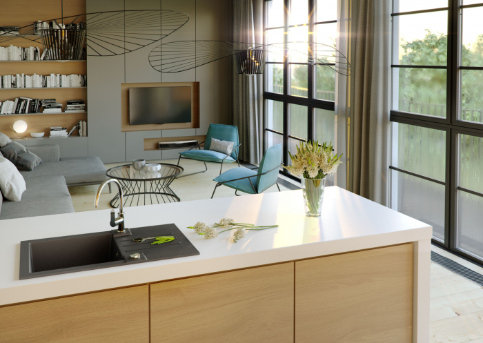 Rock 130 black composite sink [4]