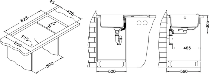 Chiuveta compozit Sensual 30 Pebble [3]