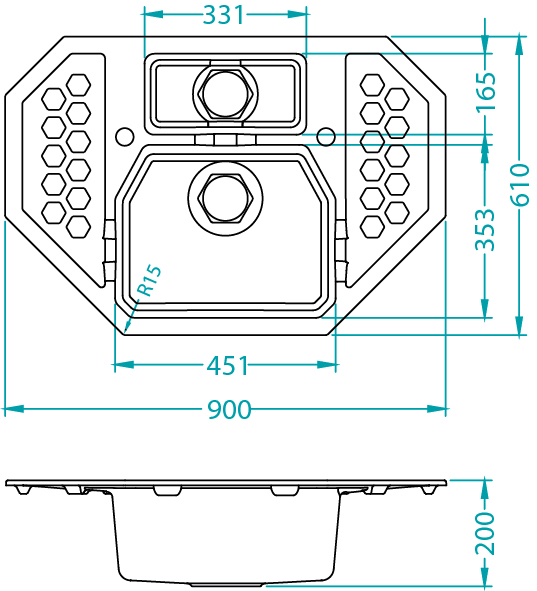 Chiuveta compozit Sensual 60 Pebble [4]