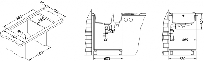 Chiuveta compozit Sensual 70 Pebble [8]