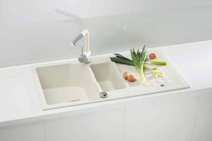 Sensual 70 White composite sink [2]