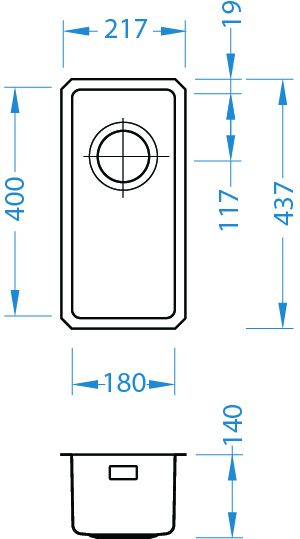 Stainless steel sink Kombino 10 [5]