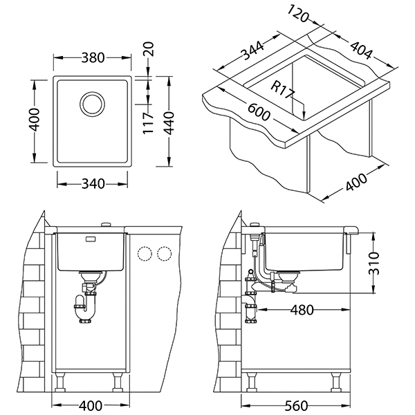 Chiuveta inox Kombino 20 [3]