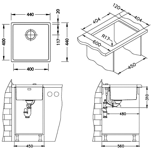 Chiuveta inox Kombino 30 [3]