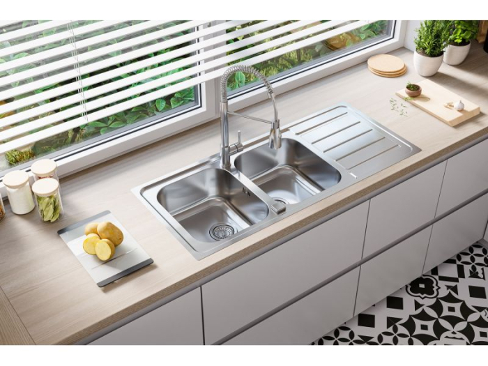 Chiuveta inox Line 100 Maxim satin [3]